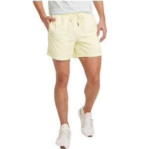 All In Motion Swim Shorts Mens L Neon Yellow Drawstring Lightweight Summer